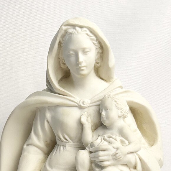 Artida Italy Vintage Madonna & Child Statue 1992 Signed Religious Figurine 7.50" - Picture 3 of 12